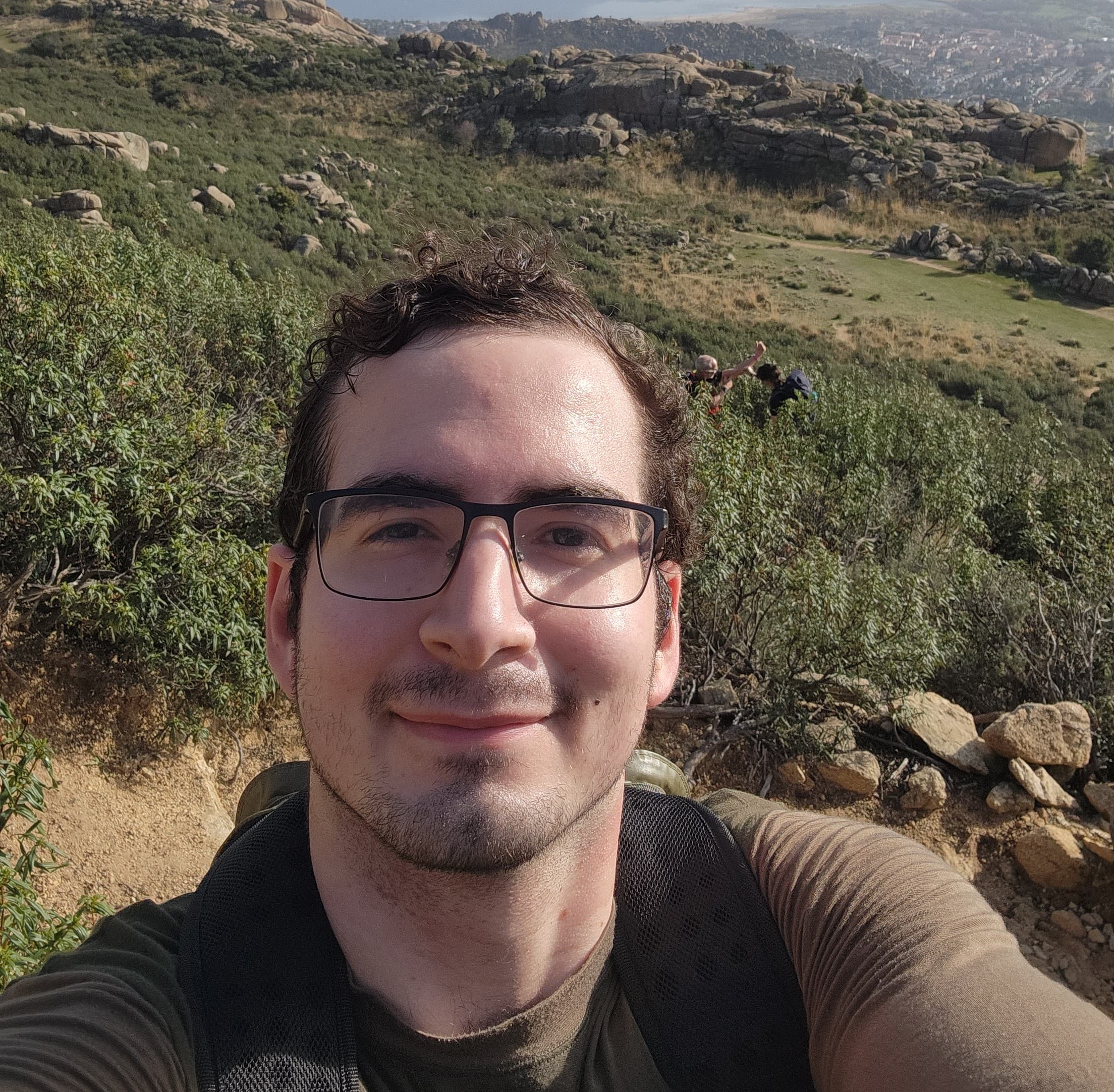 Juan Perret in a mountain landscape
